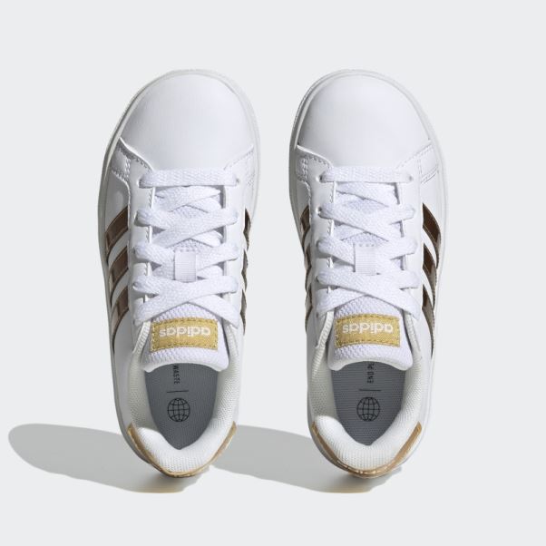 Chaussures Grand Court En Dentelle Durable Adidas Blanc