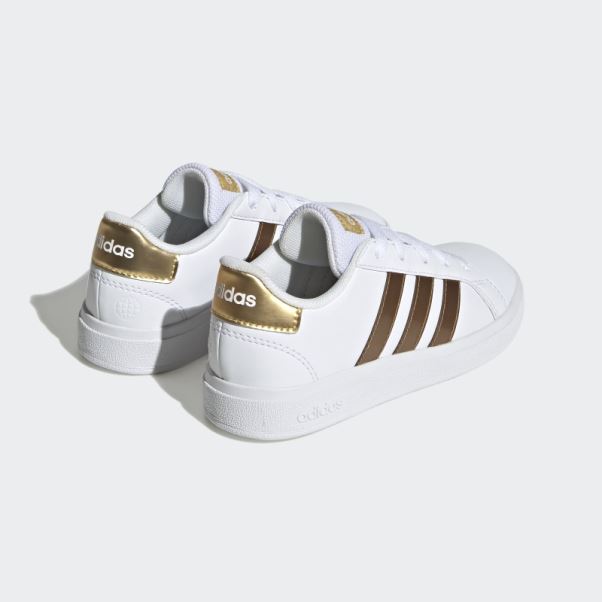 Chaussures Grand Court En Dentelle Durable Adidas Blanc