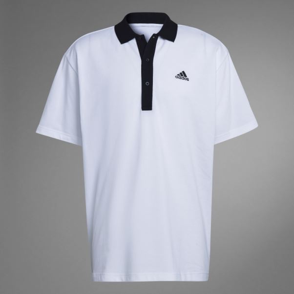 Polo Piqué Adidas Blanc