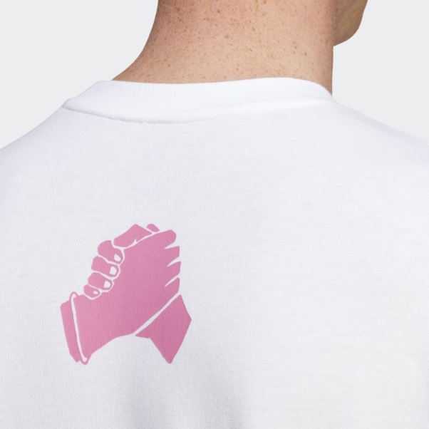 T-shirt Graphique Adidas Blanc Chaud