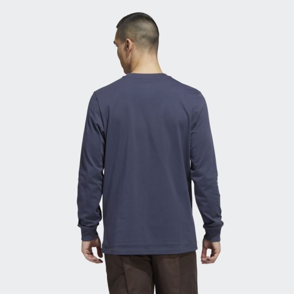 Adidas Skateboarding 4.0 T-shirt à Logo à Manches Longues (neutre) Bleu Marine
