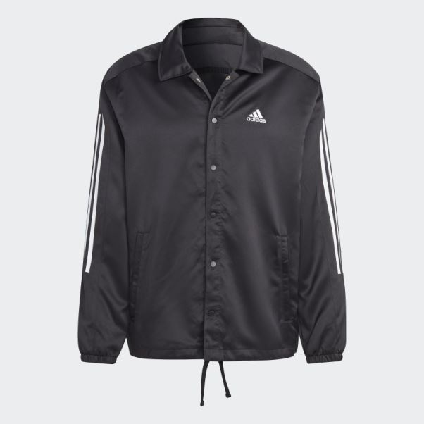 Veste D'entraîneurs En Satin Adidas Noir
