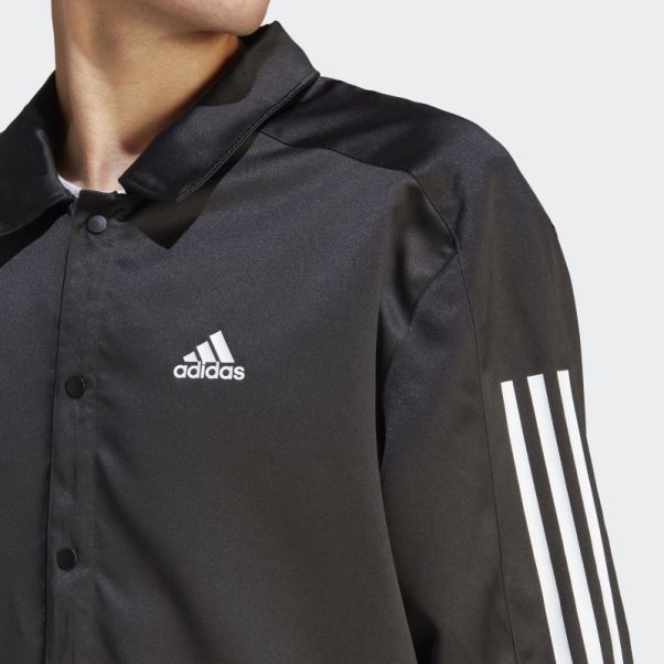 Veste D'entraîneurs En Satin Adidas Noir
