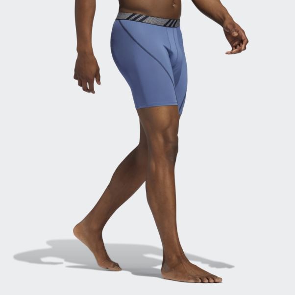 3 Paires De Caleçons Boxers En Maille Bleu Marine Adidas