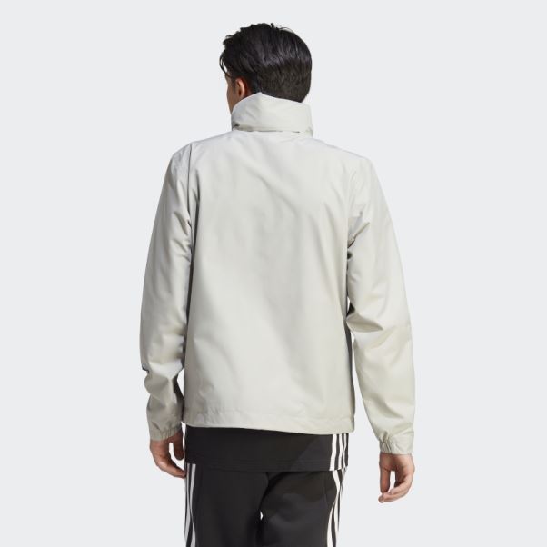Veste Bsc 3-stripes Rain.rdy Adidas Gris Métal