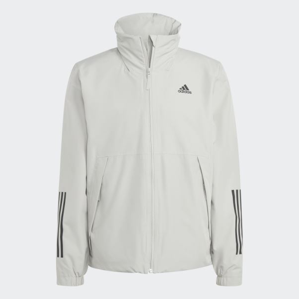 Veste Bsc 3-stripes Rain.rdy Adidas Gris Métal