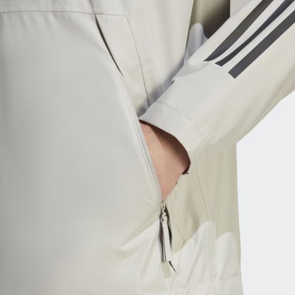 Veste Bsc 3-stripes Rain.rdy Adidas Gris Métal