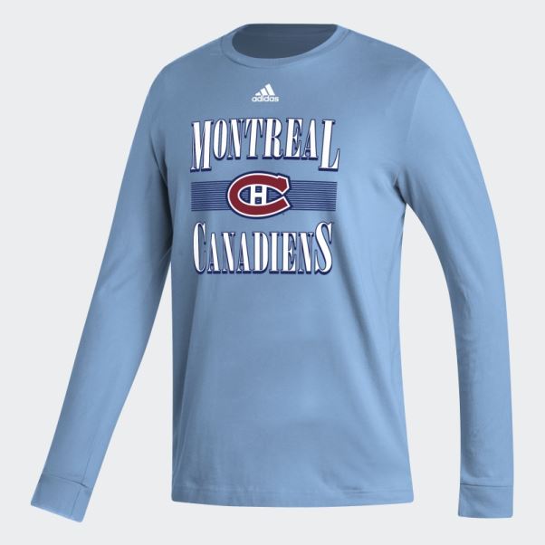 T-shirt Manches Longues Meneur De Jeu Canadiens Bleu Clair Adidas
