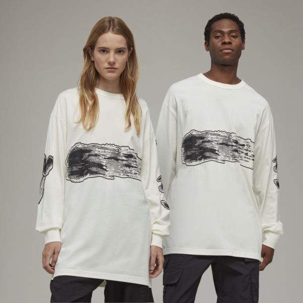 Adidas Y-3 T-shirt à Manches Longues Avec Logo Graphique