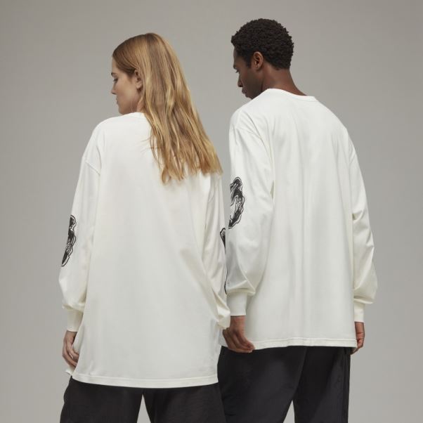 Y-3 T-shirt à Manches Longues Avec Logo Graphique Adidas