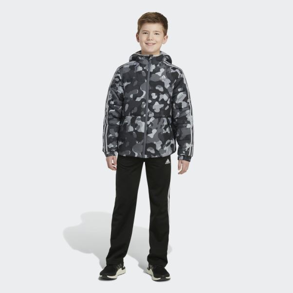 Doudoune Imprimé Camouflage Noir Adidas