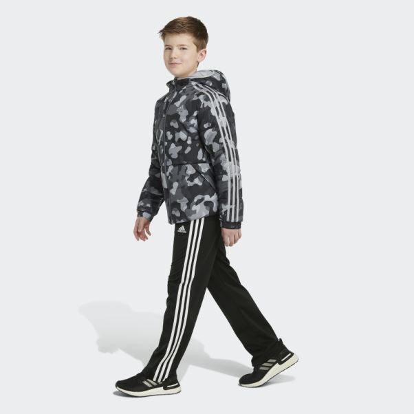 Doudoune Noire Imprimé Camouflage Adidas