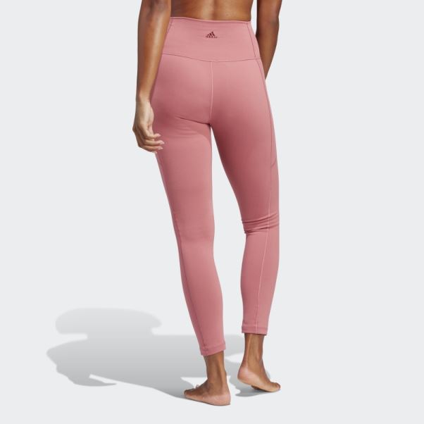 Legging Adidas Yoga Studio 7/8 Rose Mode