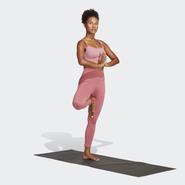 Legging Adidas Yoga Studio 7/8 Rose Mode