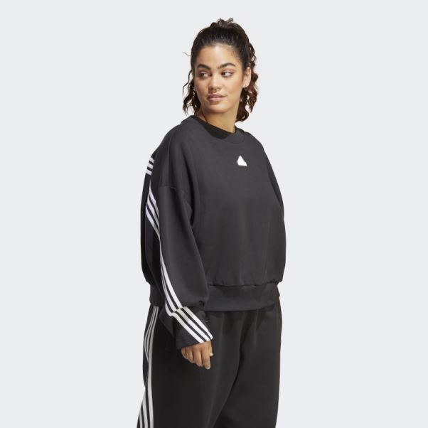 Future Icons Sweat à 3 Bandes (grande Taille) Noir Adidas