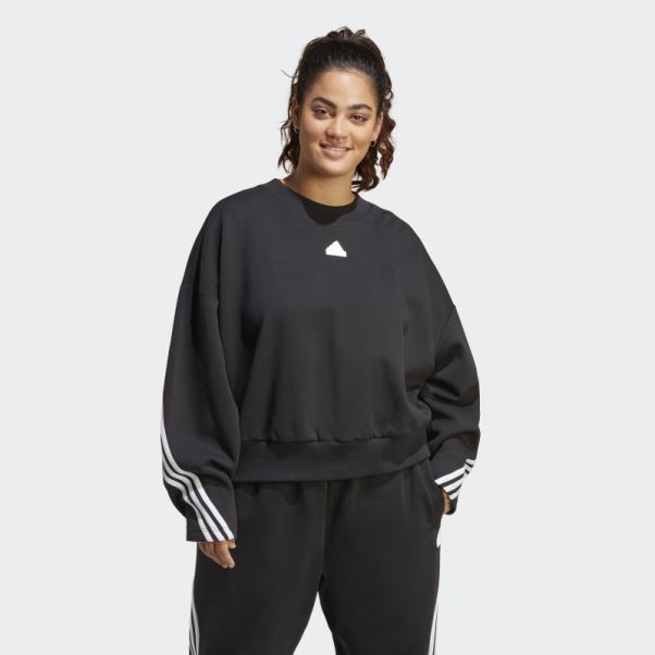 Sweat Adidas Future Icons Noir à 3 Bandes (grande Taille)