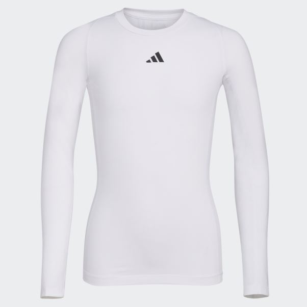 Adidas Haut Manches Longues Techfit Blanc