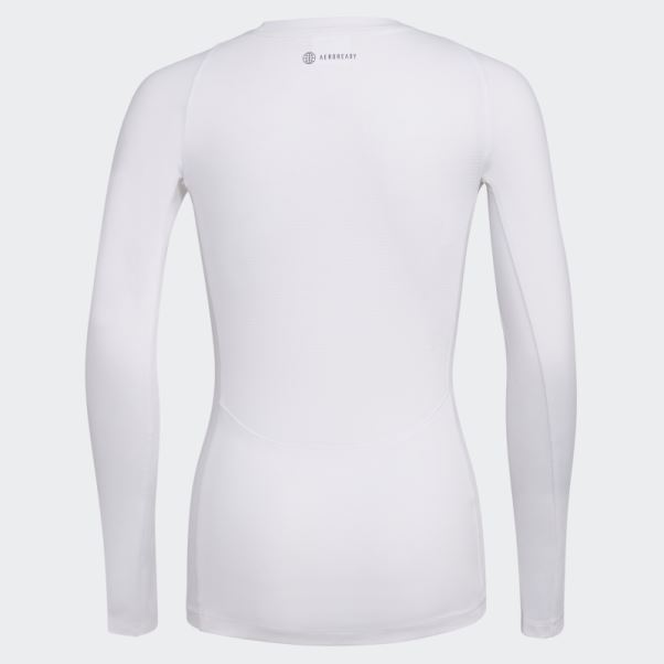 Adidas Haut Manches Longues Techfit Blanc