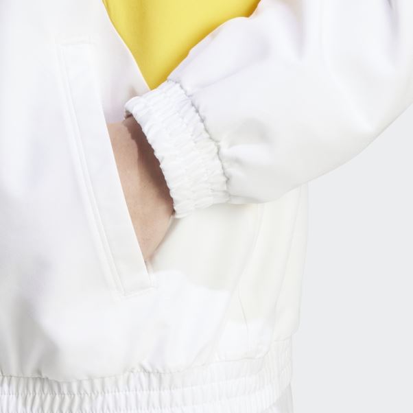 Veste De Survêtement Adidas Color Block Blanche