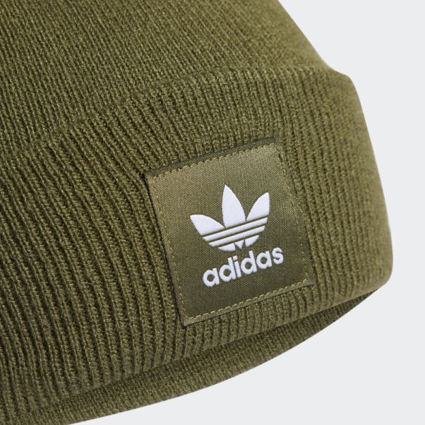 Bonnet à Revers Adicolor Adidas Olive