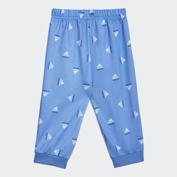 Survetement Bleu Met Brandlove En Polyester Brillant Adidas