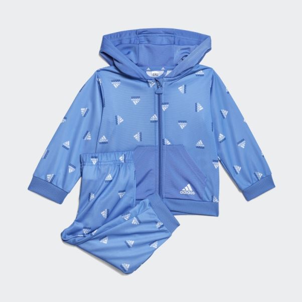Survêtement Adidas Bleu Met Brandlove En Polyester Brillant