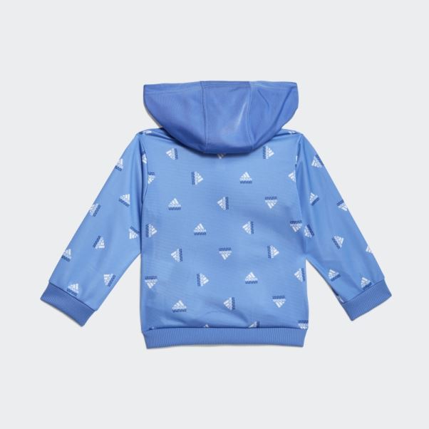 Survêtement Adidas Bleu Met Brandlove En Polyester Brillant