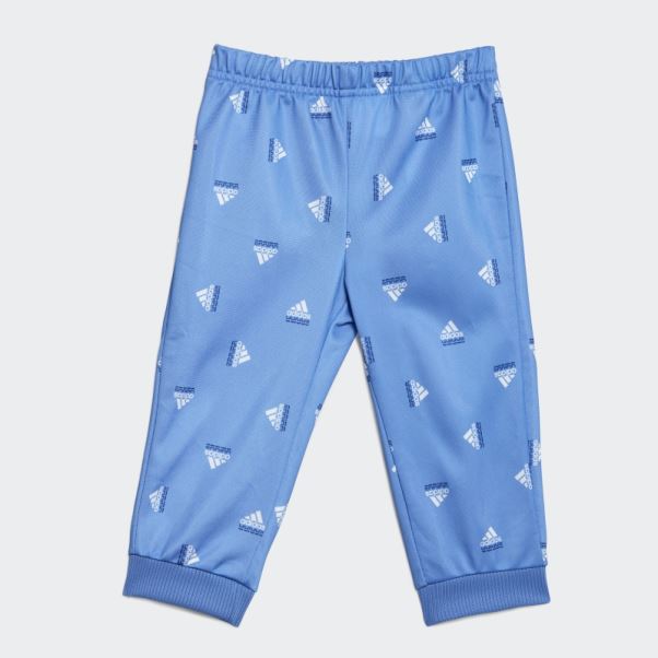 Survêtement Adidas Bleu Met Brandlove En Polyester Brillant