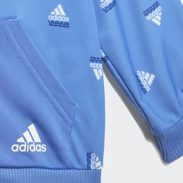 Survêtement Adidas Bleu Met Brandlove En Polyester Brillant