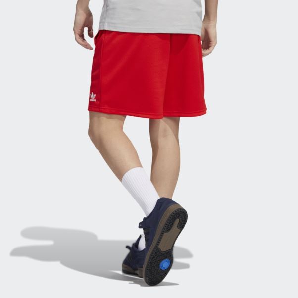 Short En Filet Adidas Essentials Rouge