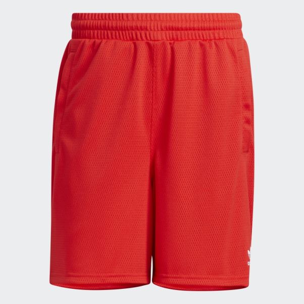 Short En Filet Adidas Essentials Rouge