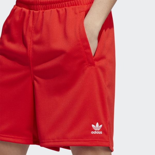 Short En Filet Adidas Essentials Rouge