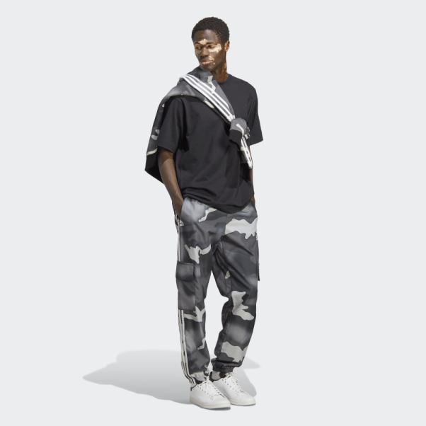 Adidas Pantalon Cargo Camouflage Graphique Noir