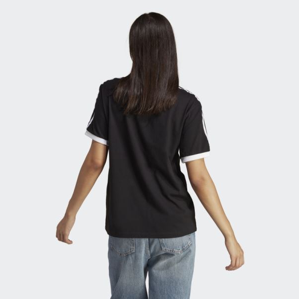 T-shirt Noir à 3 Bandes Adicolor Classics Adidas