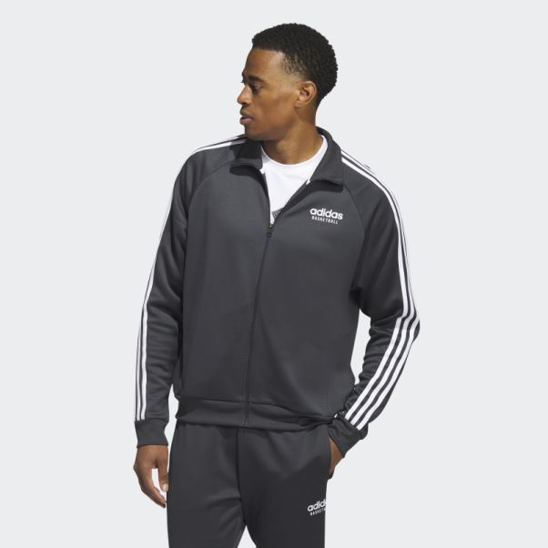 Veste De Basketball Adidas Mode Carbone