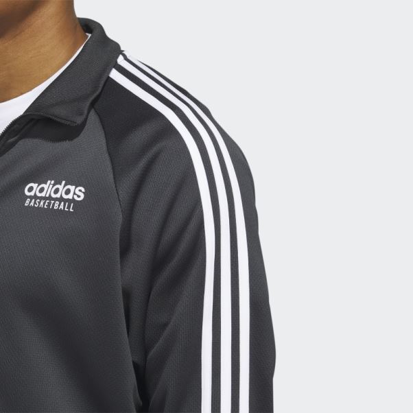 Veste De Basketball Adidas Mode Carbone