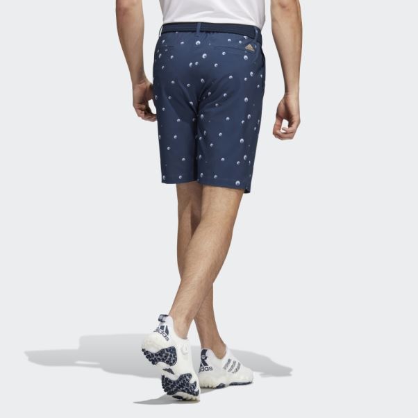 Adidas Ultimate365 Allover Print 9-inch Shorts Bleu Marine