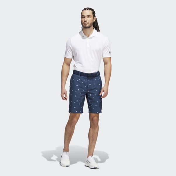 Adidas Ultimate365 Allover Print 9-inch Shorts Bleu Marine
