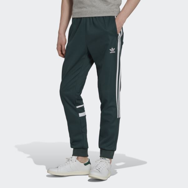 Pantalon Adidas Vert Minéral Adicolor Classics Cut Line