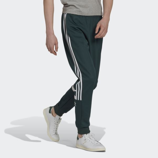 Pantalon Adidas Vert Minéral Adicolor Classics Cut Line