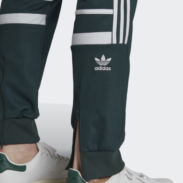 Pantalon Adidas Vert Minéral Adicolor Classics Cut Line