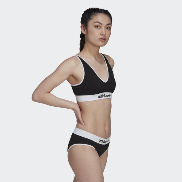 Brassière Moderne En Coton Flex à Dos échancré Noir Adidas