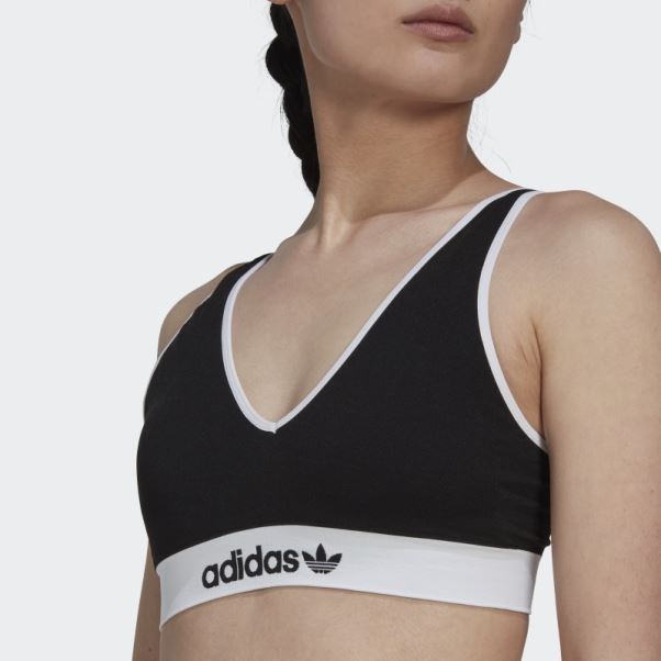 Brassière Moderne En Coton Flex à Dos échancré Noir Adidas