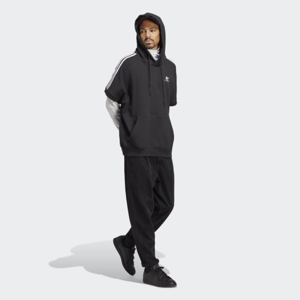 Adidas Adicolor Classics Sweat à Capuche Manches Courtes Noir