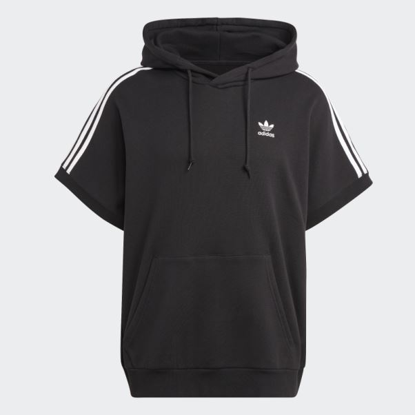 Adidas Adicolor Classics Sweat à Capuche Manches Courtes Noir