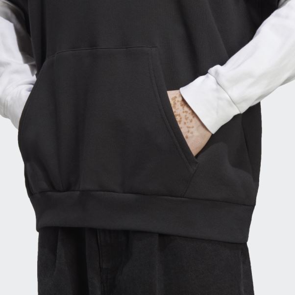 Adidas Adicolor Classics Sweat à Capuche Manches Courtes Noir
