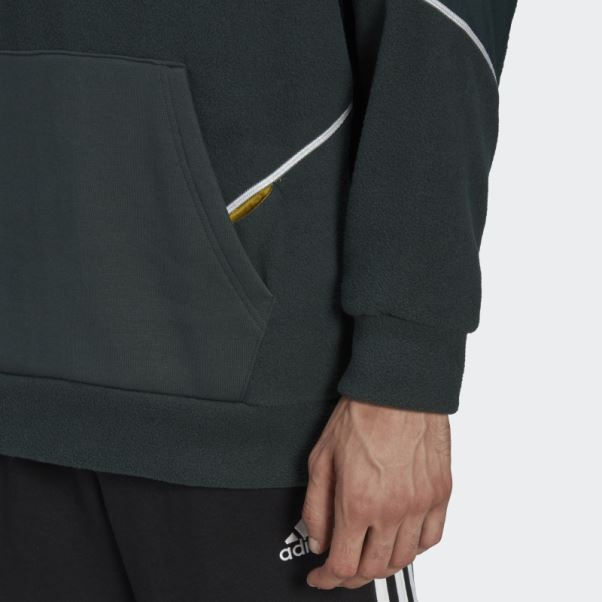 Sweat à Capuche Adidas Essentials Reflect In The Dark Vert Polaire