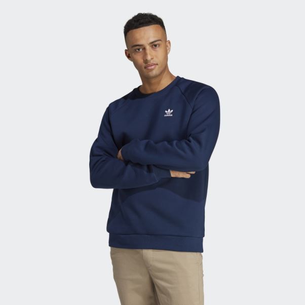 Sweat Ras Du Cou Trèfle Essentials Night Indigo Adidas