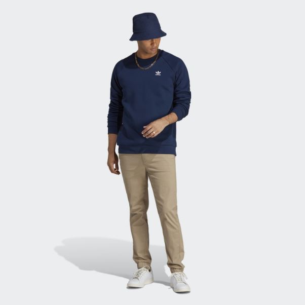 Sweat Ras Du Cou Trèfle Essentials Night Indigo Adidas
