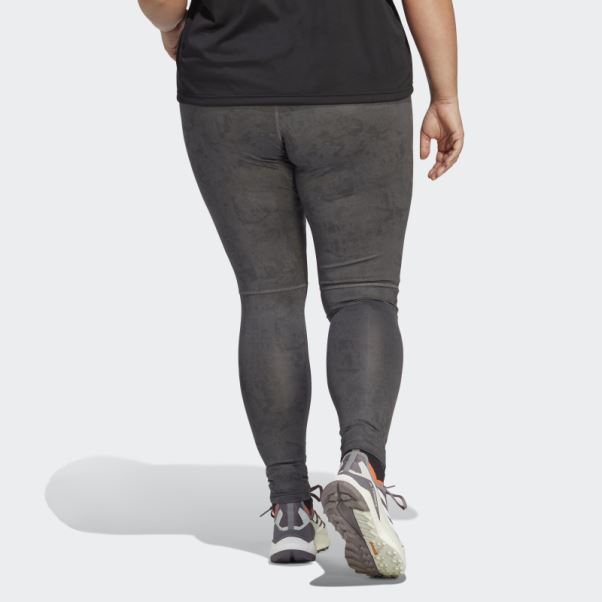 Legging Terrex Multi Allover Print (grande Taille) Gris Adidas